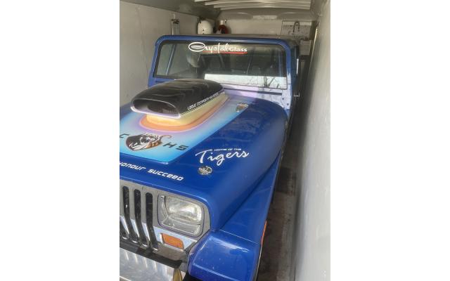 Lot 24-41 Race Jeep and Enclosed Cargo Trailer